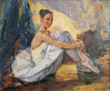Наталья Вишнякова, "Юлия". Масло, холст, 50 x 60 см. Живопись, реализм, балет. Санкт-Петербург, 2010 г.