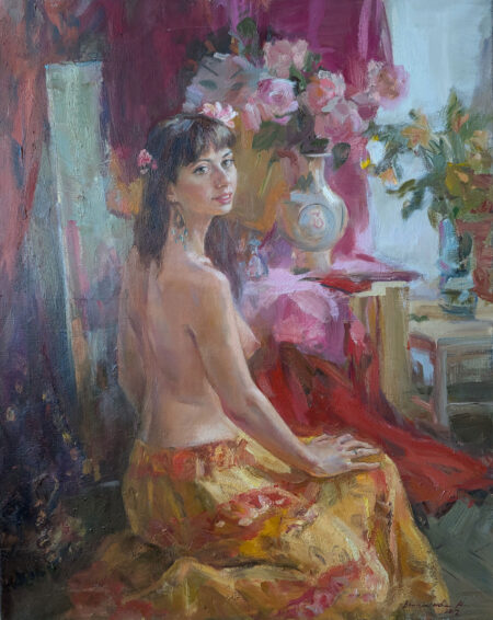 Художник Наталья Вишнякова. Катюша. Масло, холст, 100 x 80 см. 2012 г. ID NV-062