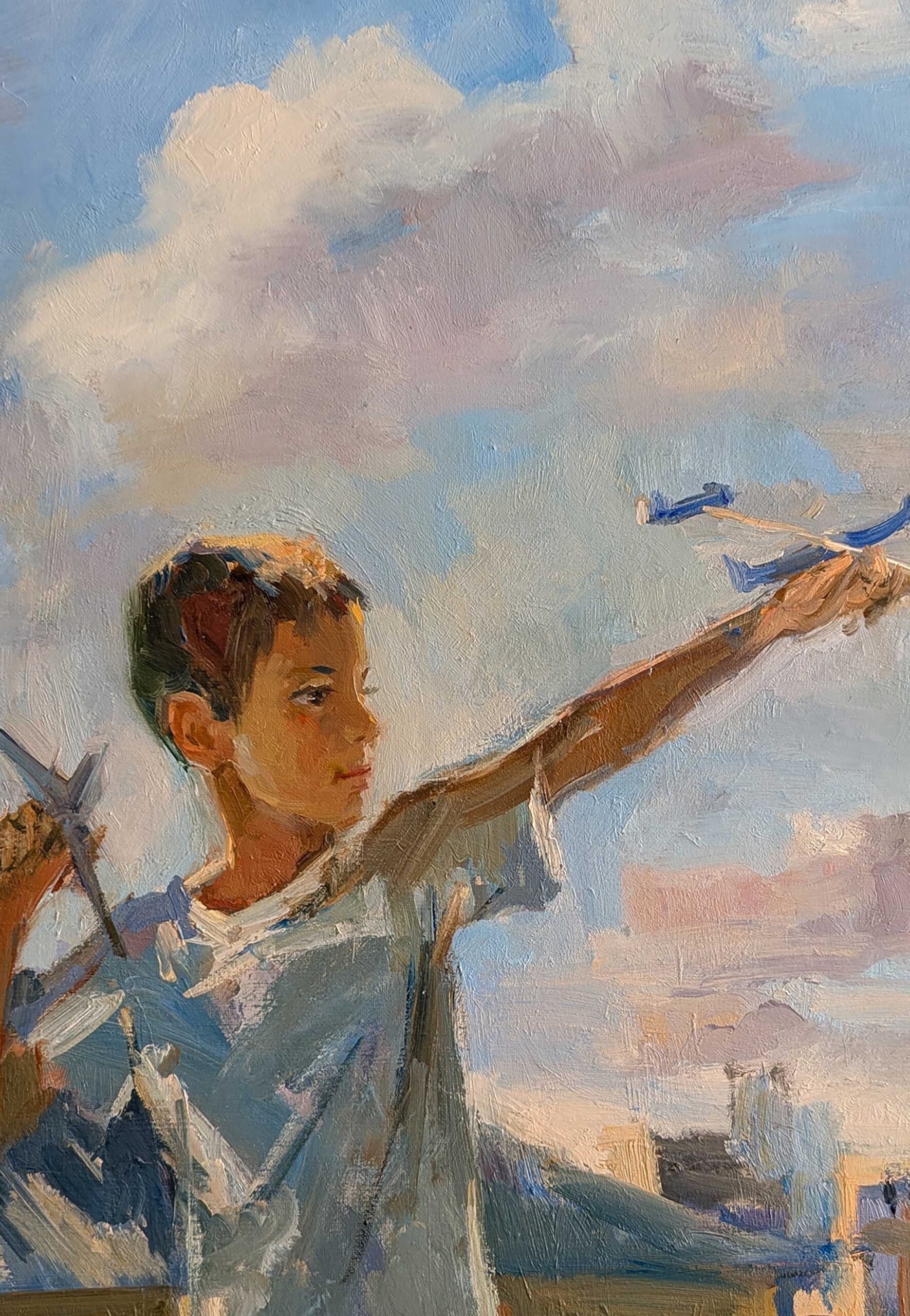 N.Vishnyakova-Timur-fragment-100x70cm Наталья Вишнякова "Первым делом самолеты"
